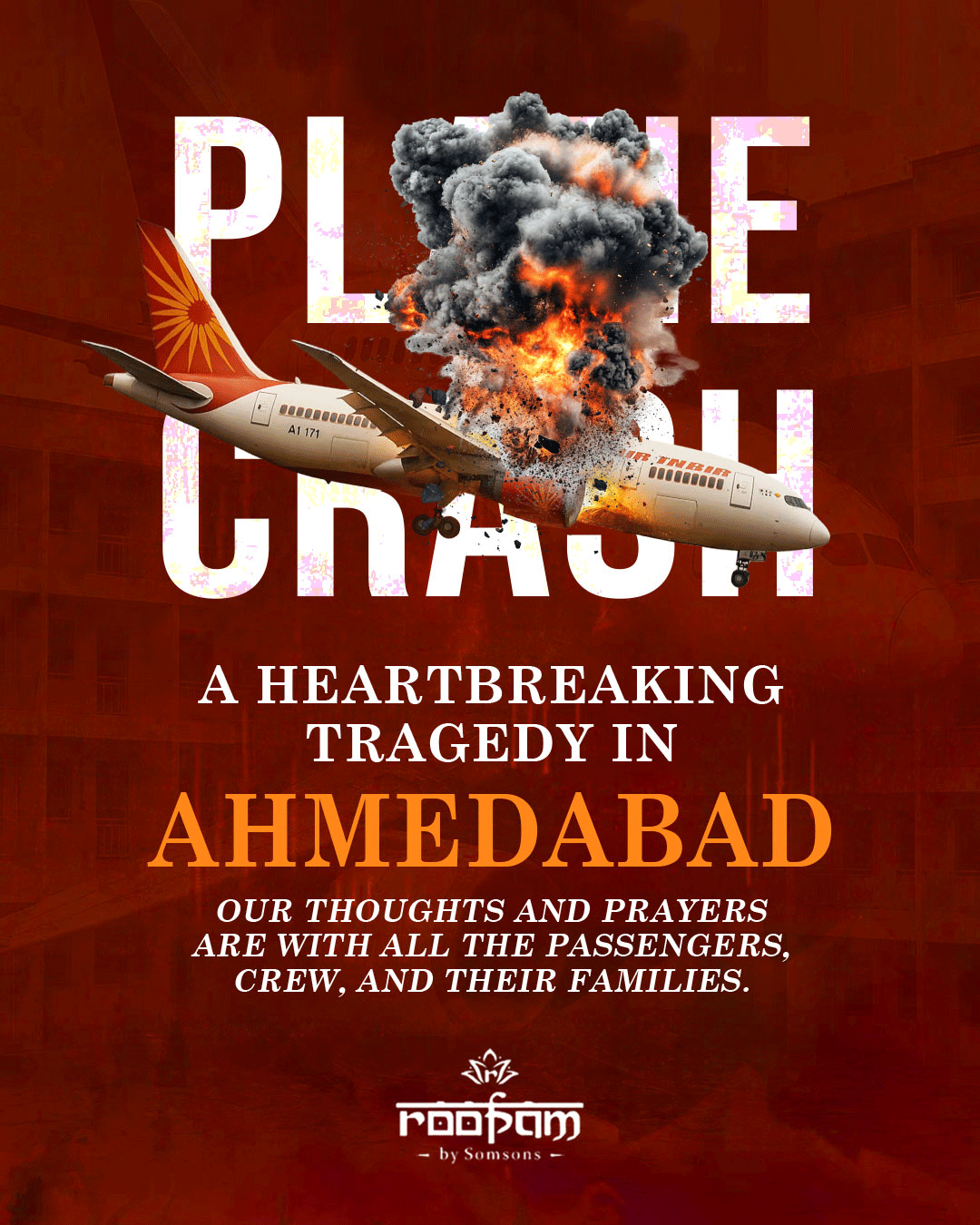 plane crash social media post